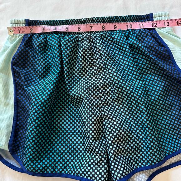 PINK by Victoria's Secret Size S Dot Green/Blue Track Shorts Lined - Picture 4 of 7